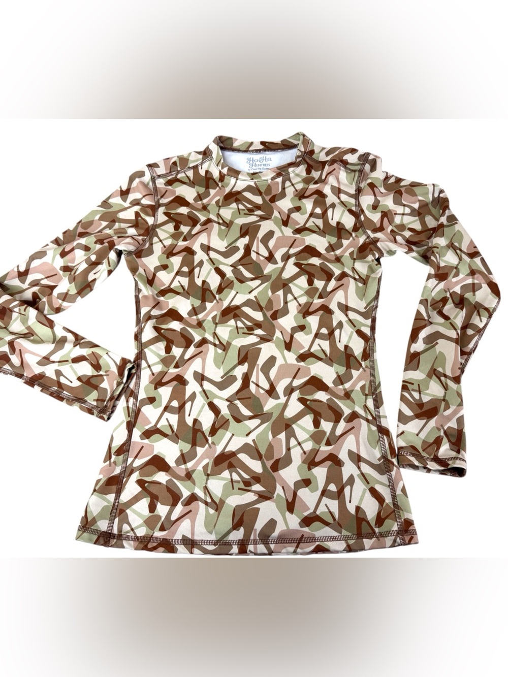 High Heel Huntress Women's Performance Camo Pullover Shirt Size M Outdoor USA